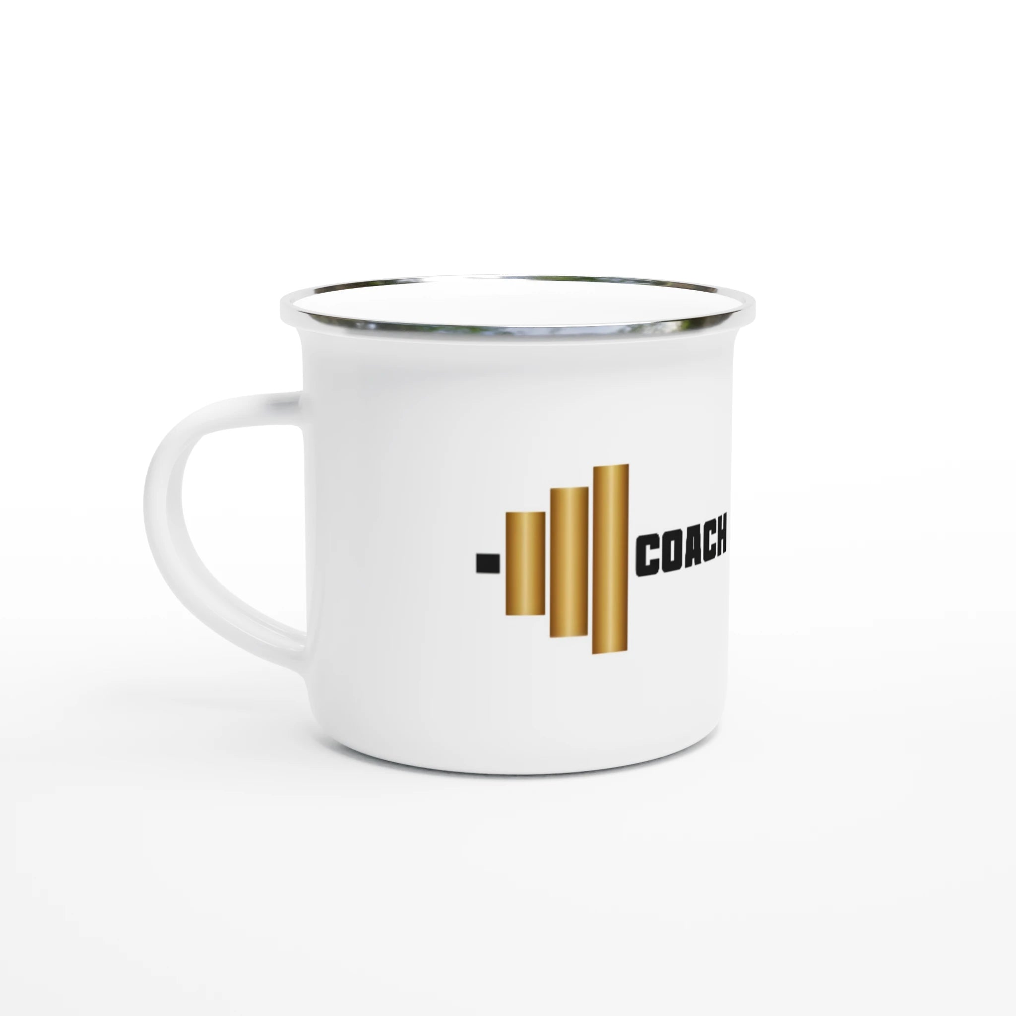 White 12oz Enamel Mug - Coach Anna Inc